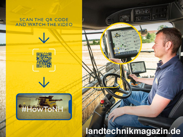 Bild: EIMA 2022 Technical Innovation Contest »Mention«: New Holland Agriculture (eine Marke von CNH Industrial Italia SpA), QR-Codes für den direkten Zugang zu Anleitungs-Videos.