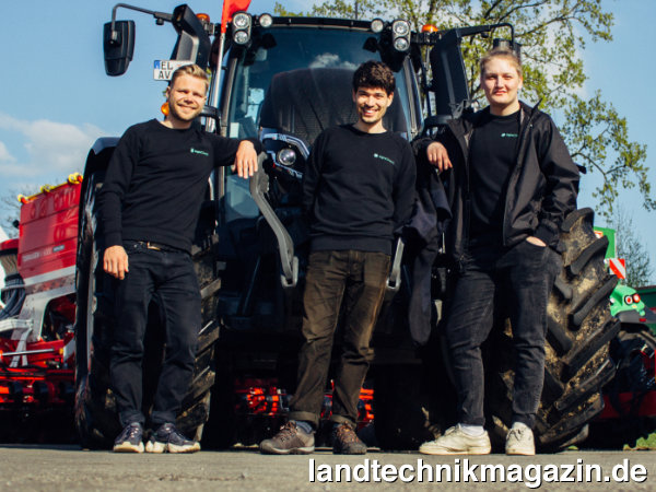 lDie AgraCheck-Gründer (von links nach rechts): Florian Stark, Sebastian Lieder, Matthias Hamborg.